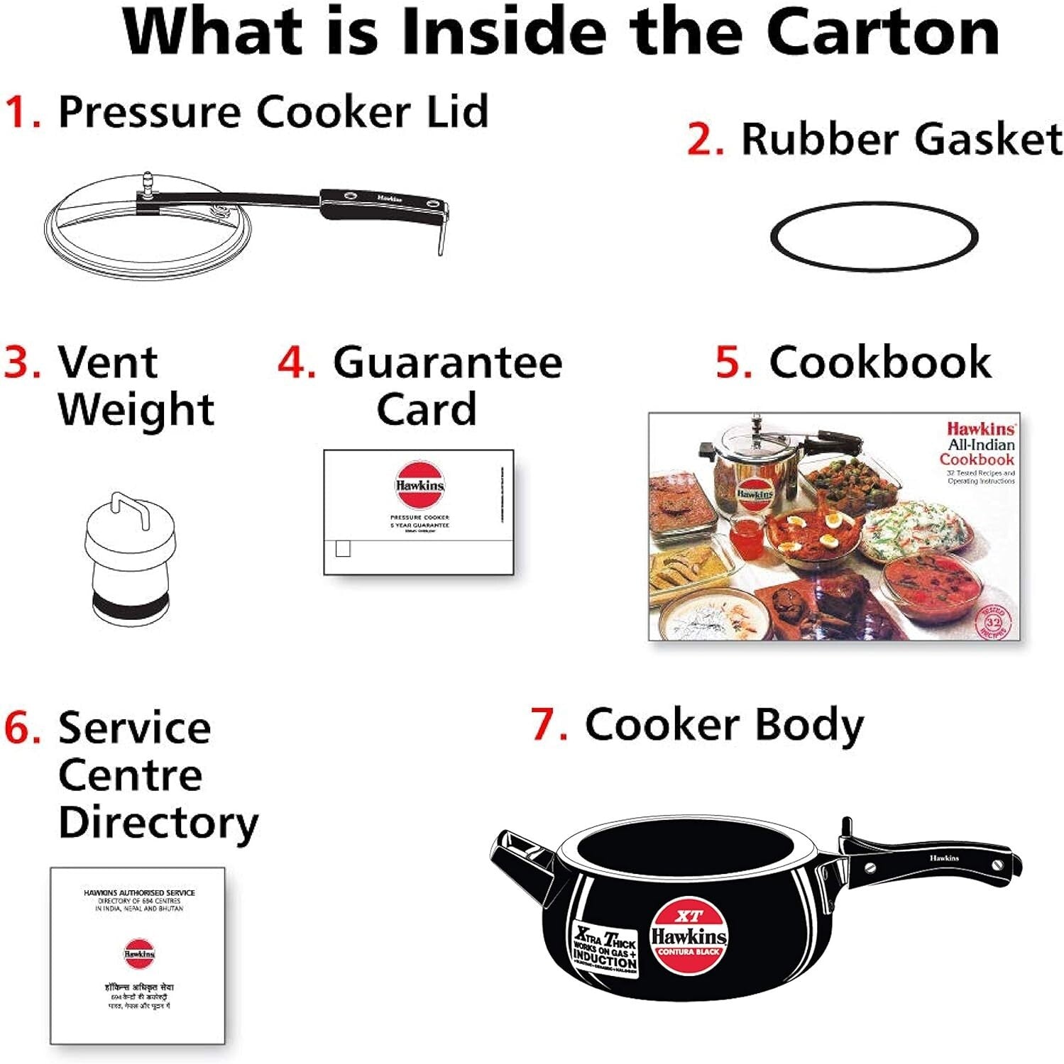 Hawkins Contura XT Pressure Cooker, 3 Liter Capacity, Black v